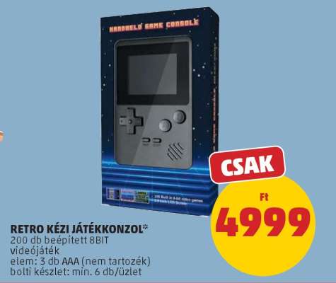 RETRO KÉZI JÁTÉKKONZOL