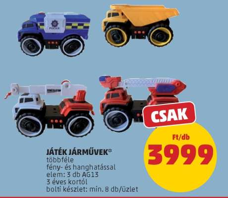 Játék járművek