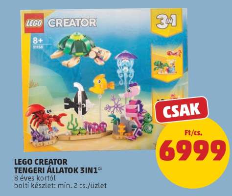 LEGO CREATOR TENGERI ÁLLATOK 3IN1