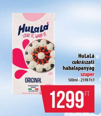 HuLaLá cukrászati habalapanyag
