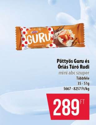 Pöttyös Guru és Óriás Túró Rudi
