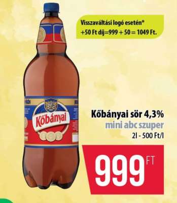 Kőbányai sör 4,3%