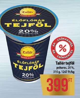 Tallér tejföl