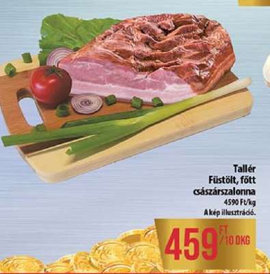 Tallér füstölt-főtt császárszalonna