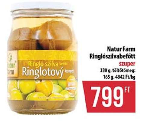 Natur Farm Ringlószilvabefőtt