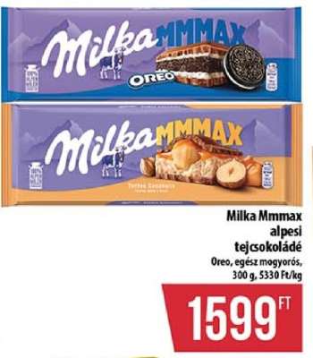 Milka Mmmax alpesi tejcsokoládé