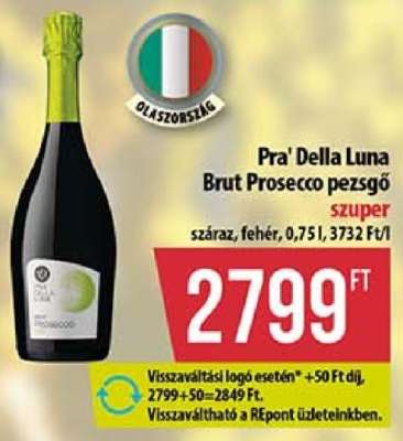 Pra' Della Luna Brut Prosecco pezsgő