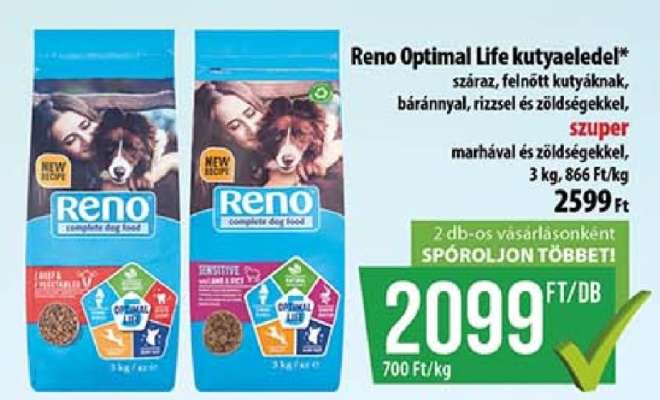 RENO OPTIMAL LIFE KUTYAELEDEL