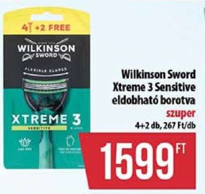 Wilkinson Sword Xtreme 3 Sensitive eldobható borotva