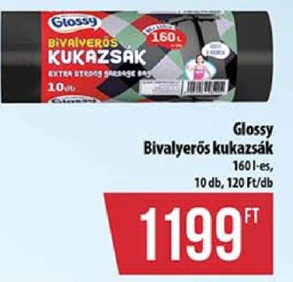 Glossy Bivalyerős kukazsák