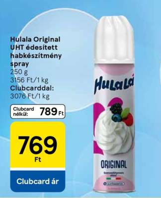 Hulala Original UHT édesített habkészítmény spray