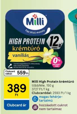 Milli High Protein krémtúró