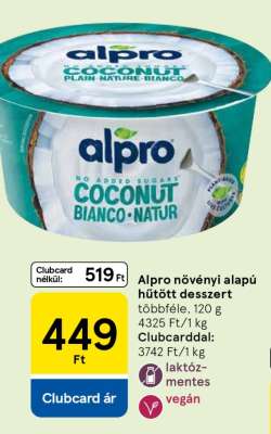 Alpro növényi alapú hűtött desszert