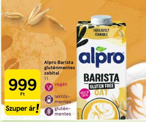 ALPRO Barista gluténmentes zabital