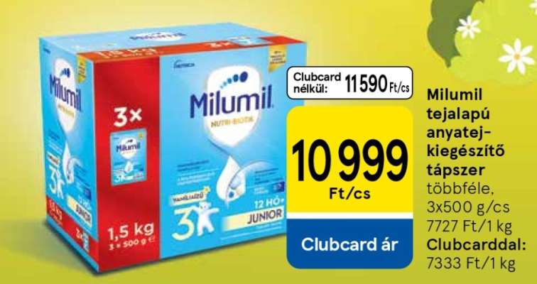 Milumil tejalapú anyatej-kiegészítő tápszer