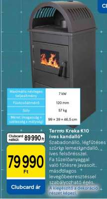 Termo Kreka K10 íves kandalló