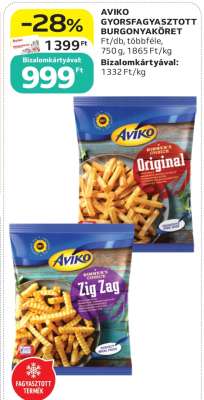 AVIKO GYORSFAGYASZTOTT BURGONYAKÖRET