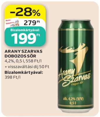 Arany Szarvas Dobozos Sör