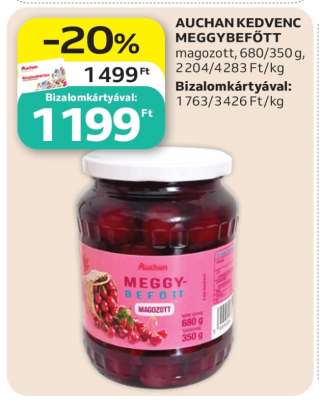 AUCHAN KEDVENC MEGGYBEFŐTT