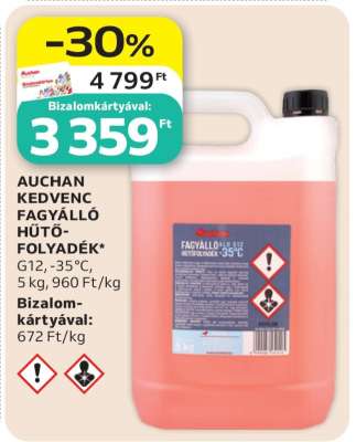 AUCHAN KEDVENC FAGYÁLLÓ HŰTŐFOLYADÉK