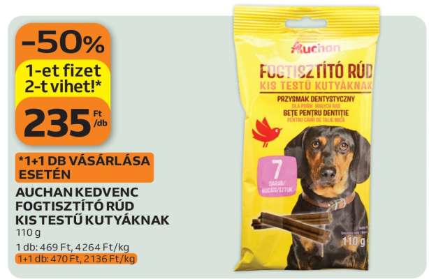 AUCHAN KEDVENC FOGTISZTÍTÓ RÚD KIS TESŰT KUTYÁKNAK