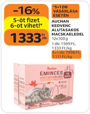 AUCHAN KEDVENC ALUTASAKOS MACSKAELEDEL