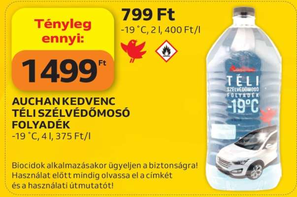 Auchan Kedvenc Téli Szélvédőmosó Folyadék