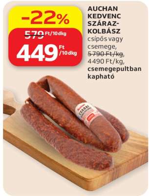 Auchan Kedvenc Szárazkolbász