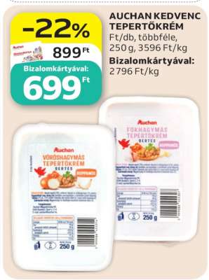 AUCHAN KEDVENC TEPERTŐKRÉM
