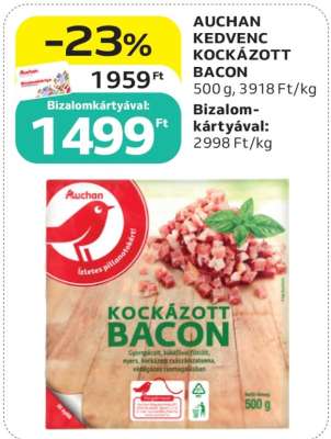 AUCHAN KEDVENC KOCKÁZOTT BACON