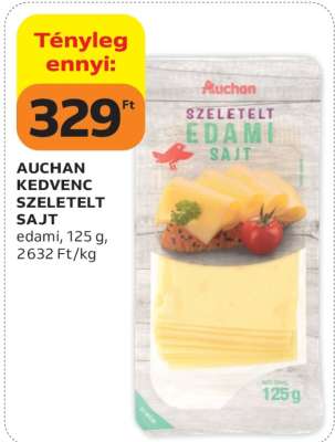 Auchan Kedvenc Szeletelt Sajt