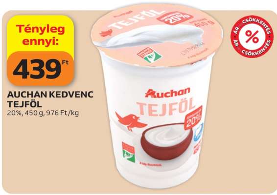 Auchan Kedvenc Tejföl