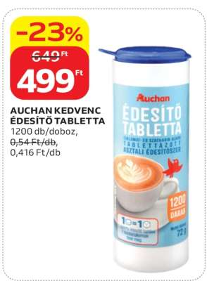 Auchan Kedvenc Édesítő Tabletta