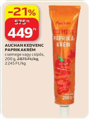AUCHAN KEDVENC PAPRIKAKRÉM
