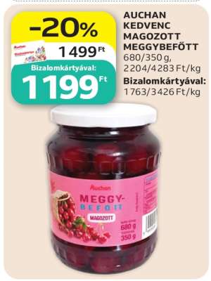 AUCHAN KEDVENC MAGOZOTT MEGGYBEFŐTT