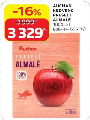 AUCHAN KEDVENC PRÉSELT ALMALÉ