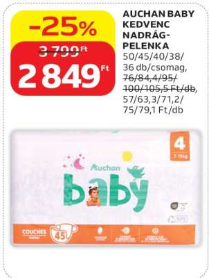AUCHAN BABY KEDVENC NADRÁG-PELENKA
