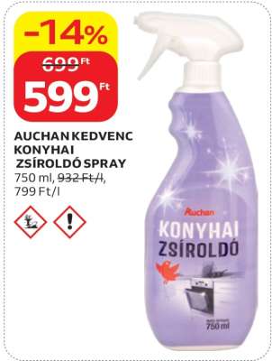 AUCHAN KEDVENC KONYHAI ZSÍROLDÓ SPRAY