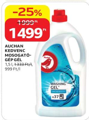 AUCHAN KEDVENC MOSOGATÓGÉP GÉL