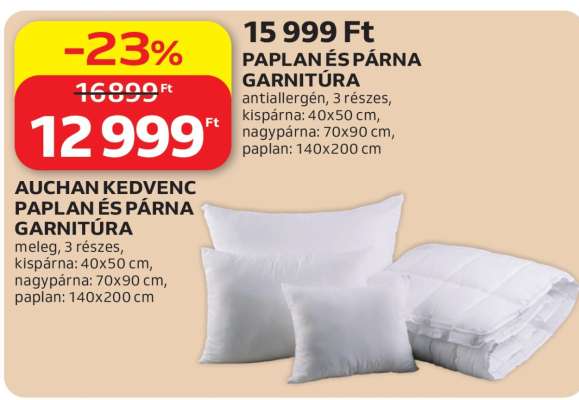 AUCHAN KEDVENC PAPLAN ÉS PÁRNA GARNITÚRA