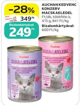 AUCHAN KEDVENC KONZERV MACSKAELEDEL