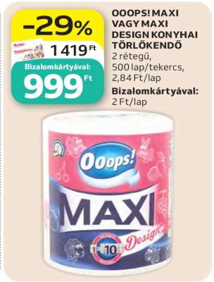 Ooops! Maxi vagy Maxi Design Konyhai Törlőkendő