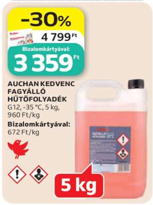 AUCHAN KEDVENC FAGYÁLLÓ HŰTŐFOLYADÉK