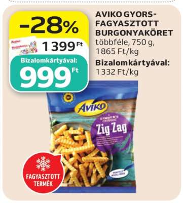 AVIKO GYORS-FAGYASZTOTT BURGONYAKÖRET