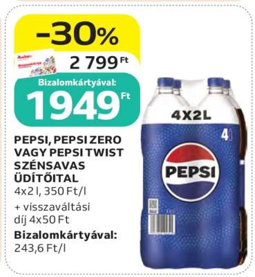 PEPSI, PEPSI ZERO VAGY PEPSI TWIST SZÉNSAVAS ÜDÍTŐITAL