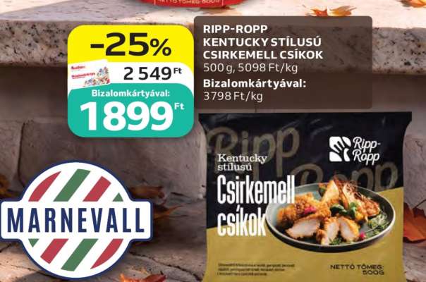 Ripp Ropp Kentucky Stílusú Csirkemell Csíkok