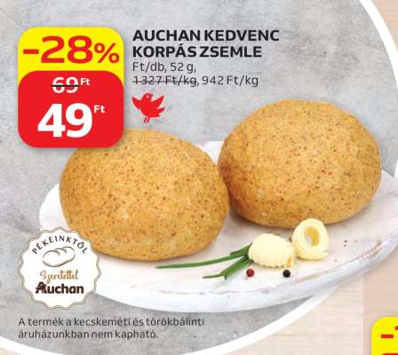 AUCHAN KEDVENC KORPÁS ZSEMLE