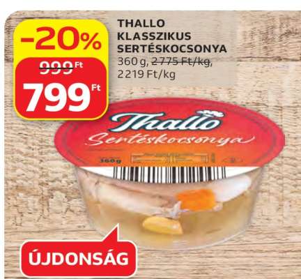 THALLO KLASSZIKUS SERTÉSKOCSONYA