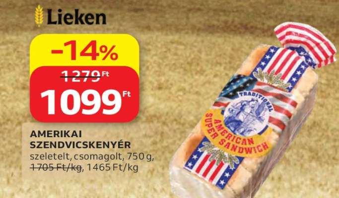 Amerikai Szendvicskenyér