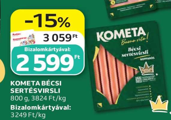 KOMETA Bécsi Sertésvirsli